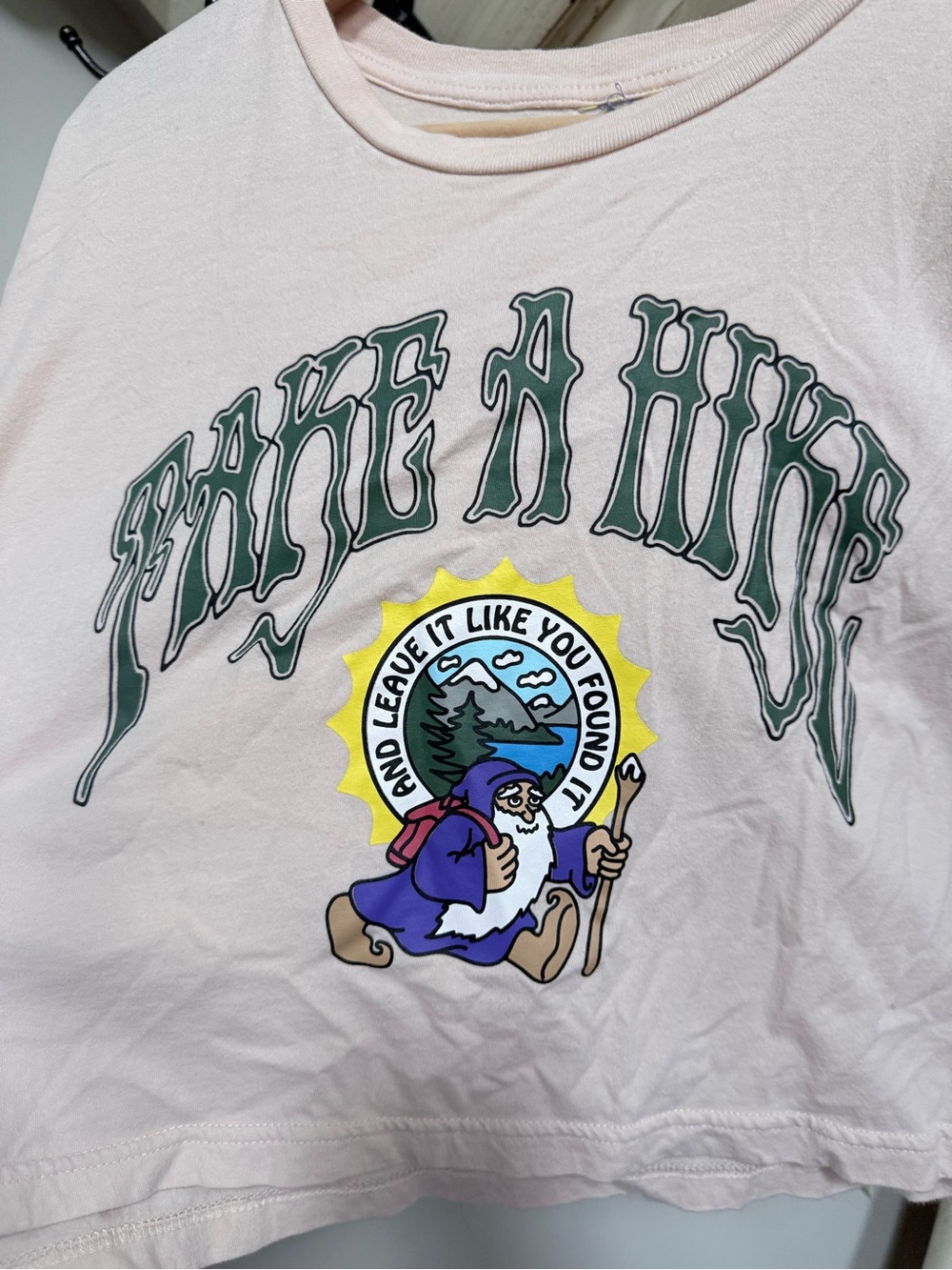 Cropped tan take a hike tee - Picture 2 of 2